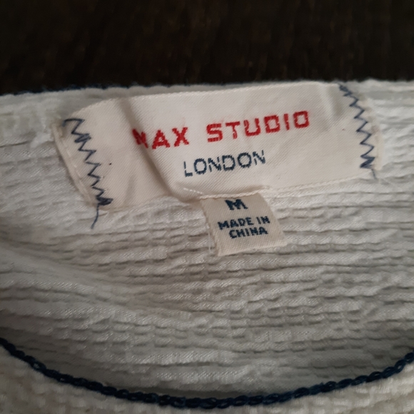 Max Studio London Textured Top Contrast Hem Size M - Picture 8 of 12